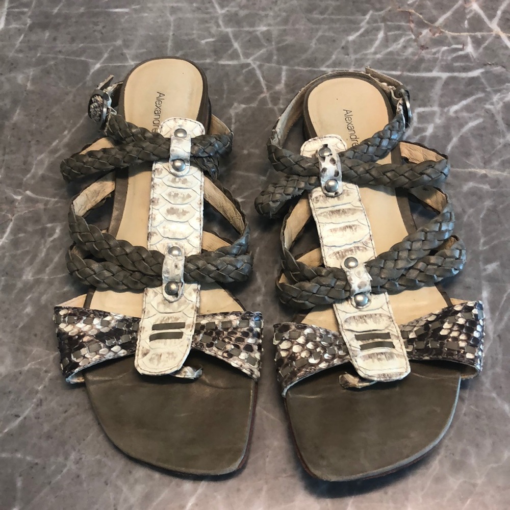 Alexandre Birman Snakeskin Sandals